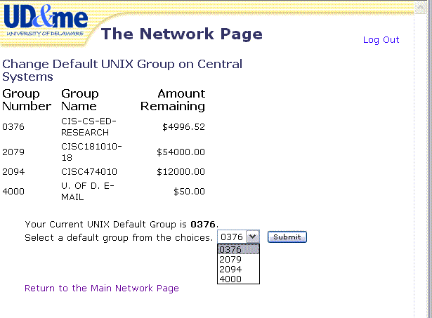 UD network page change group
