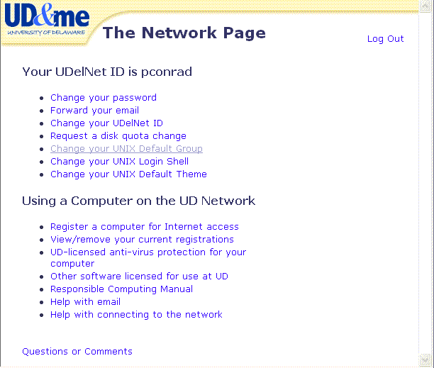 UD network page