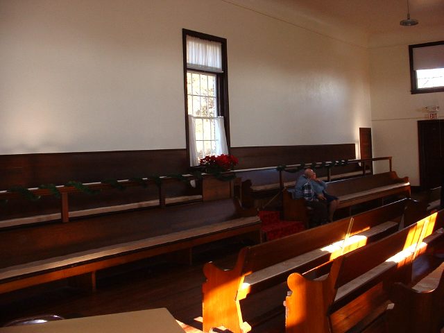 Interior of West Grove Friends Quaker Meetinghouse
