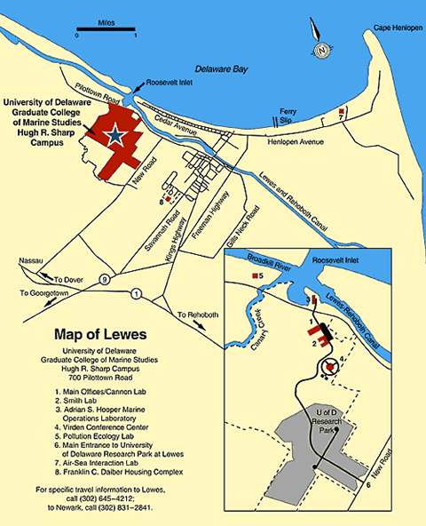Map of Lewes Campus