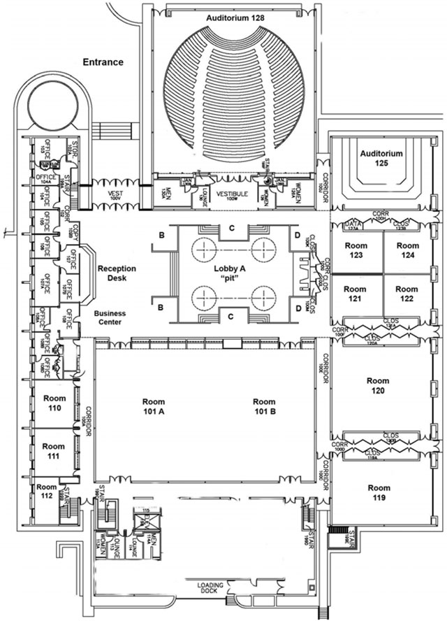 Floorplan of Clayton Hall First Floor