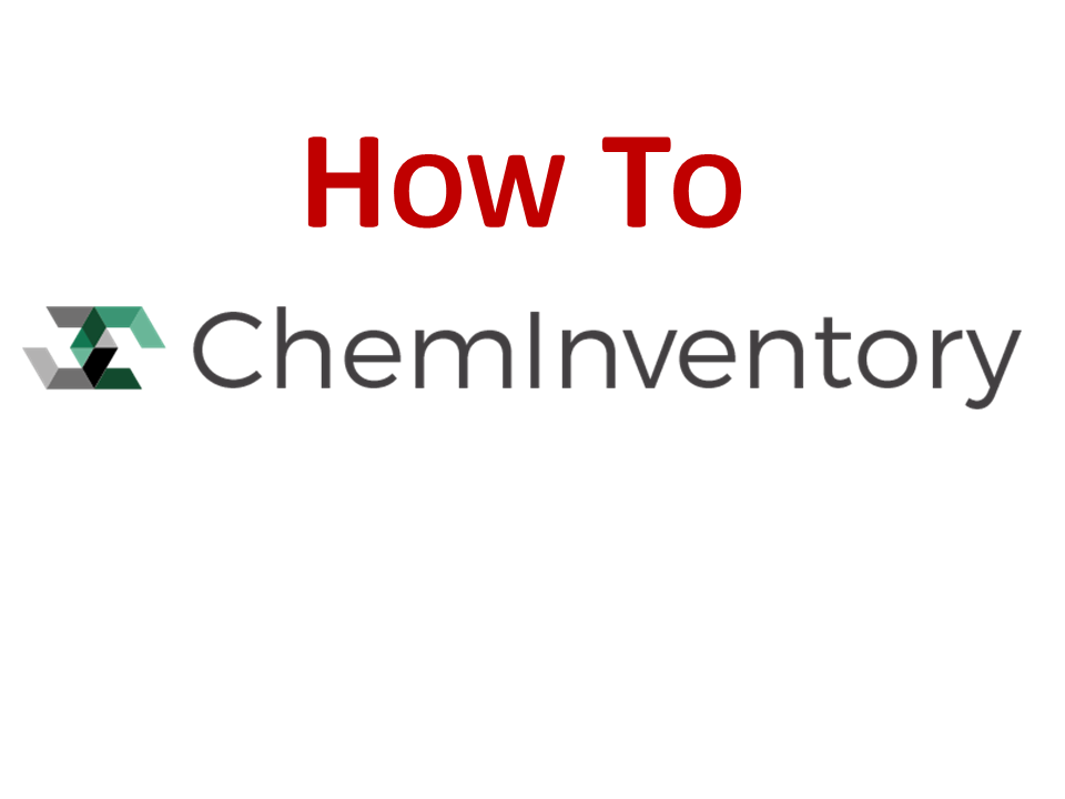 How To ChemInventory