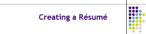Creating a Rsum