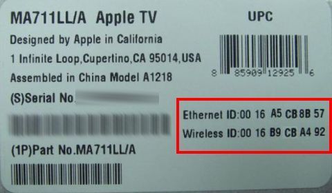 wired mac address for samsung uhd smart tv