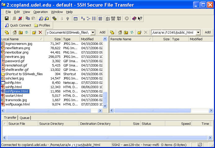 example file transfer window