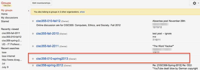 Find the Google Group