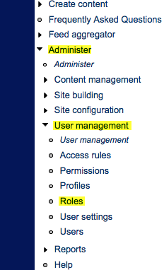 Administer-User management-Roles