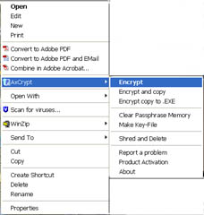 right-click menu