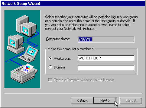 Workgroup screen