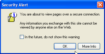 screenshot of warning