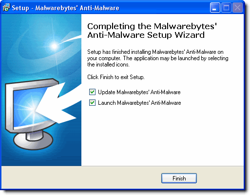 malwarebytes will not install properly on xp