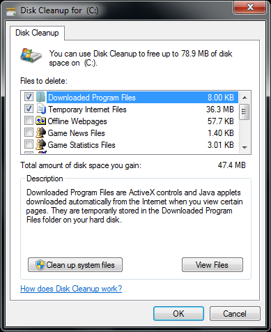 disk cleanup calculation takes forever