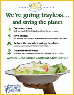 Trayless dining flyer