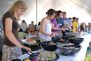 Garden celebration dinner