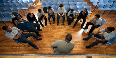 Tony Anderson with his students