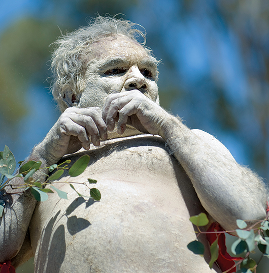 UD students visiting Australia in 2010 view a traditional dance at Krowathunkooloong Keeping Place, a museum dedicated to Aboriginal history, heritage and culture.