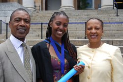 The couple attend the graduation of their daughter, Reitumetse Nkomo, from the University of Cape Town.