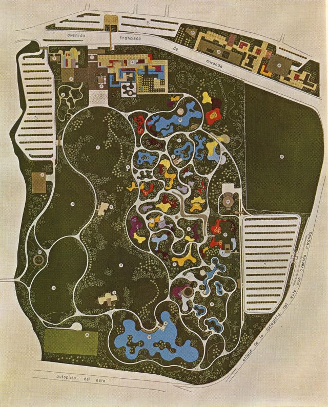 Fig. 2. Site Plan, Parque del Este, circa 1961 (Bardi, 1964, 137) 