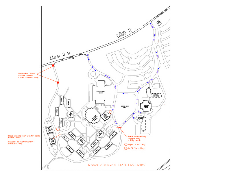 Laird campus roads closed Aug. 820
