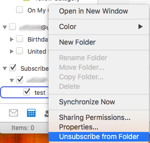 mac mail exchange public folders