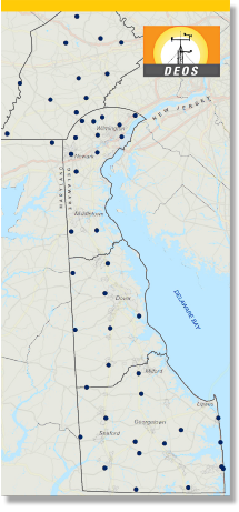 DEOS Location Map