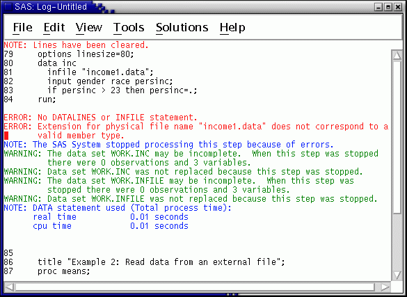 errors 3 log