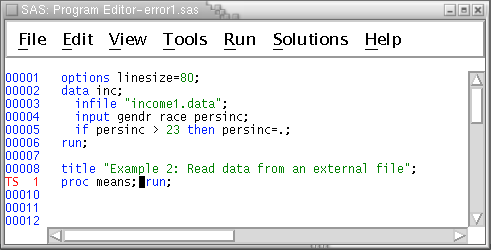 TS line command