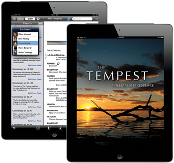 Shakespeare app on an ipad