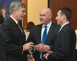 David Plouffe with Patrick Harker and Steve Schmidt