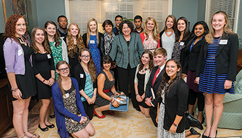 Sotomayor with a group of UD students