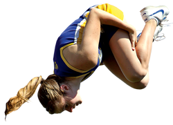 cheerleader doing a flip