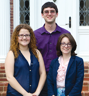 Mackenzie Tyler (left), Matthew Werth and Alyssa Hull