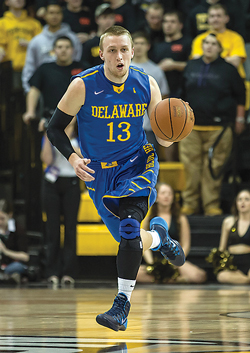 a UD basketball player