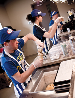 Students working in the UDairy Creamery