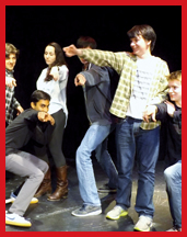 image of the Rubber Chickens acting and comedy troupe