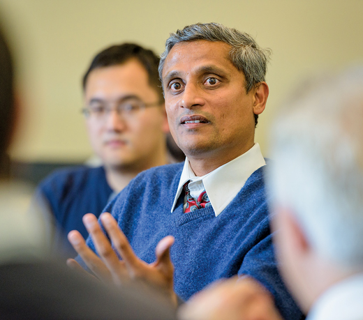 Facebook's chief of data analytics Chandra Narayanan, EDE94PhD, dispenses words of wisdom to current students.