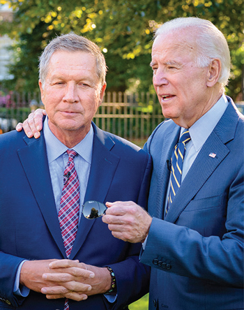 John Kasich with Joe Biden at UD