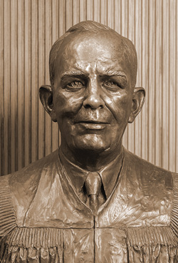 bronze bust of Hugh Morris