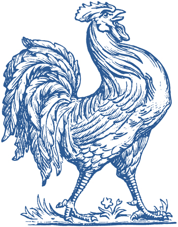 illustration of a blue hen
